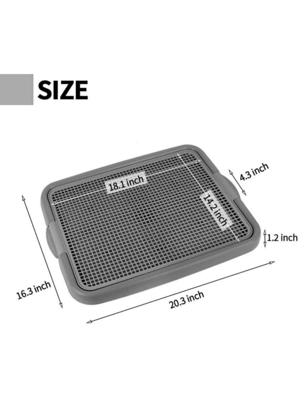 Puppy Potty Tray with Mesh - Leak-Proof Indoor Dog Toilet for Small Dogs - Picture 2 of 6